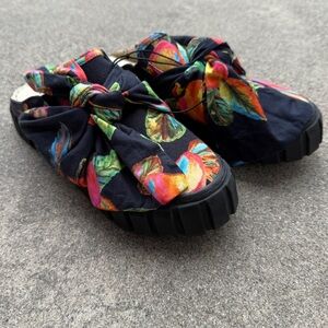 FARM RIO Cashew Platform Mule In Cashew Black Size 8.5 preloved